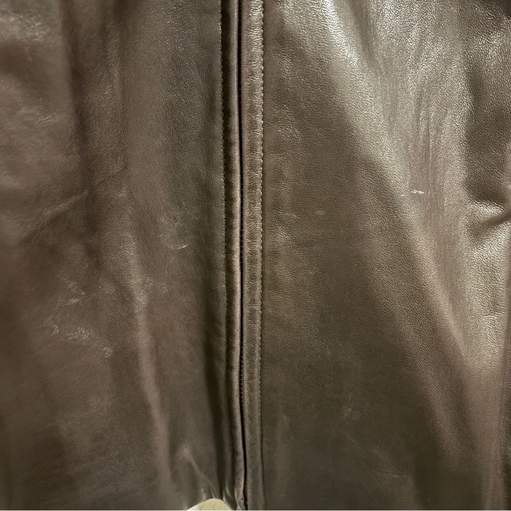 Ann Taylor Espresso Leather Jacket - Picture 3 of 9